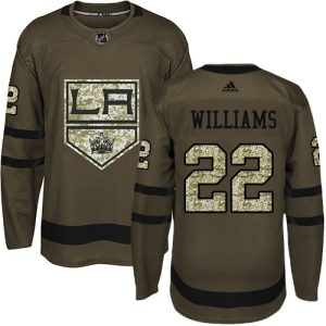 Herren Los Angeles Kings Eishockey Trikot Tiger Williams #22 Authentic Grün Salute to Service